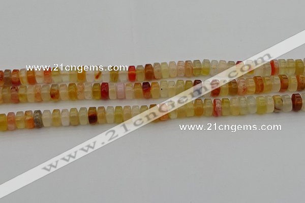 CRB413 15.5 inches 5*8mm rondelle yellow agate beads wholesale
