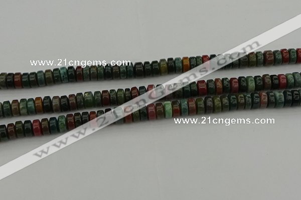 CRB415 15.5 inches 5*8mm rondelle Indian agate beads wholesale