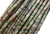 CRB4152 15 inches 2*4mm heishi unakite gemstone beads wholesale