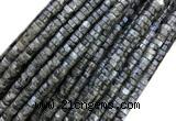 CRB4153 15 inches 2*4mm heishi black labradorite beads wholesale