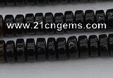 CRB418 15.5 inches 5*8mm rondelle black agate beads wholesale