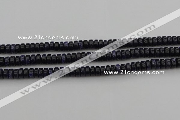 CRB420 15.5 inches 5*8mm rondelle blue goldstone beads wholesale