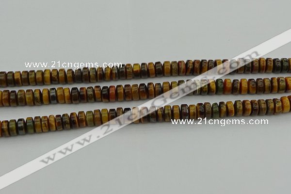 CRB435 15.5 inches 5*8mm rondelle yellow tiger eye beads