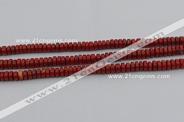 CRB438 15.5 inches 5*8mm rondelle red jasper beads wholesale