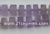 CRB457 15.5 inche 6*10mm tyre matte amethyst gemstone beads