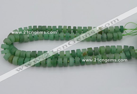 CRB473 15.5 inches 6*10mm tyre green aventurine beads wholesale