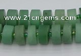 CRB474 15.5 inches 7*12mm tyre green aventurine beads wholesale