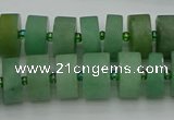 CRB475 15.5 inches 8*14mm tyre green aventurine beads wholesale