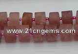 CRB479 15.5 inches 7*12mm tyre strawberry quartz beads wholesale