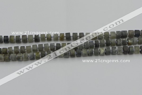 CRB482 15.5 inches 5*8mm tyre labradorite gemstone beads