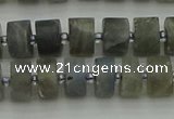 CRB483 15.5 inches 6*10mm tyre labradorite gemstone beads