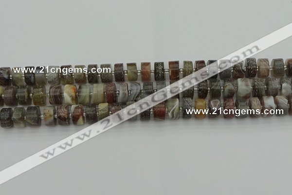 CRB488 15.5 inches 6*10mm tyre matte botswana agate beads wholesale