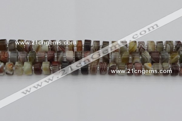 CRB494 15.5 inches 6*10mm tyre botswana agate beads wholesale