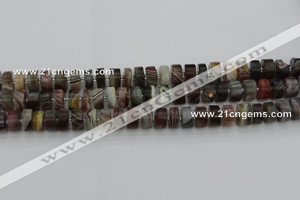 CRB495 15.5 inches 6*12mm tyre botswana agate beads wholesale