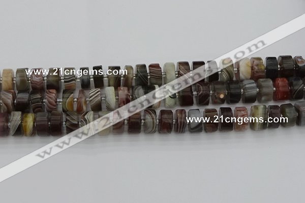 CRB496 15.5 inches 7*14mm tyre botswana agate beads wholesale