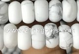 CRB5000 15.5 inches 4*6mm rondelle matte white howlite beads wholesale