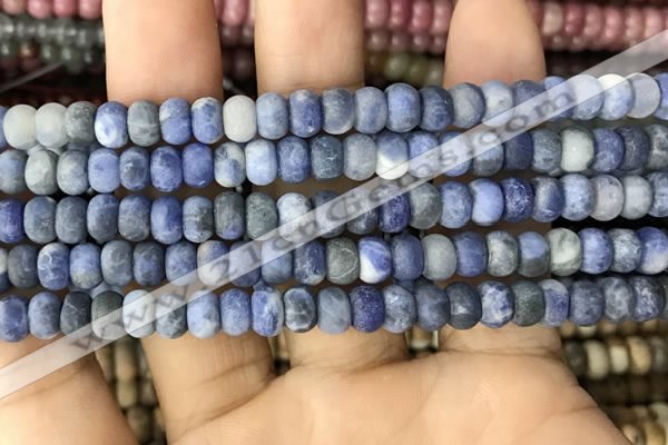 CRB5006 15.5 inches 4*6mm rondelle matte sodalite beads wholesale