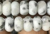 CRB5010 15.5 inches 4*6mm rondelle matte sesame jasper beads