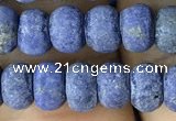 CRB5025 15.5 inches 4*6mm rondelle matte lapis lazuli beads wholesale