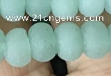 CRB5054 15.5 inches 5*8mm rondelle matte green aventurine beads