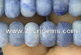 CRB5055 15.5 inches 5*8mm rondelle matte blue aventurine beads