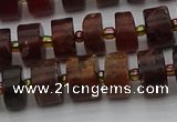 CRB506 15.5 inches 6*10mm tyre orange garnet beads wholesale