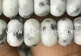 CRB5060 15.5 inches 5*8mm rondelle matte sesame jasper beads