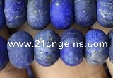 CRB5075 15.5 inches 5*8mm rondelle matte lapis lazuli beads wholesale