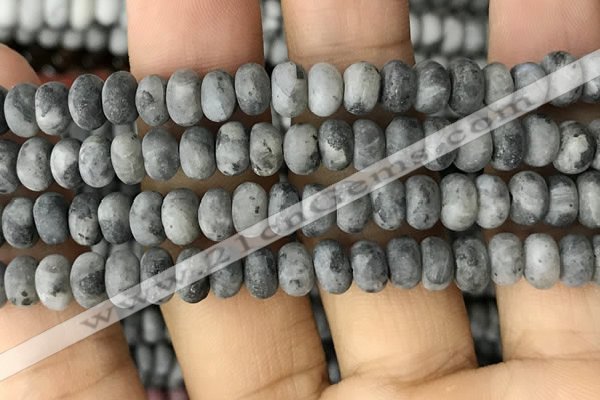 CRB5076 15.5 inches 5*8mm rondelle matte labradorite beads wholesale