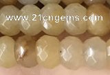 CRB5103 15.5 inches 4*6mm faceted rondelle yellow aventurine beads