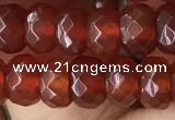 CRB5114 15.5 inches 4*6mm faceted rondelle red agate beads