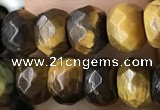 CRB5121 15.5 inches 4*6mm faceted rondelle yellow tiger eye beads