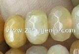 CRB5155 15.5 inches 5*8mm faceted rondelle yellow aventurine beads