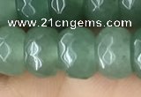 CRB5156 15.5 inches 5*8mm faceted rondelle green aventurine beads