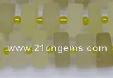 CRB520 15.5 inches 6*12mm tyre matte lemon quartz beads