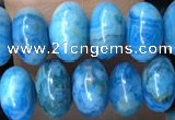 CRB5302 15.5 inches 4*6mm rondelle blue crazy lace agate beads