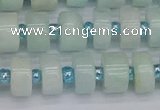 CRB531 15.5 inches 6*10mm tyre Chinese amazonite beads wholesale