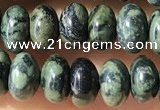 CRB5310 15.5 inches 4*6mm rondelle green picture jasper beads