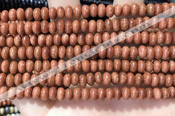 CRB5316 15.5 inches 4*6mm rondelle goldstone beads wholesale