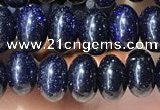 CRB5317 15.5 inches 4*6mm rondelle blue goldstone beads wholesale