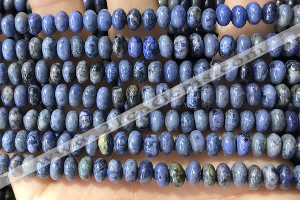 CRB5318 15.5 inches 4*6mm rondelle dumortierite beads wholesale