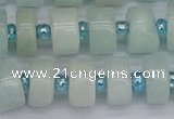 CRB532 15.5 inches 6*12mm tyre Chinese amazonite beads wholesale