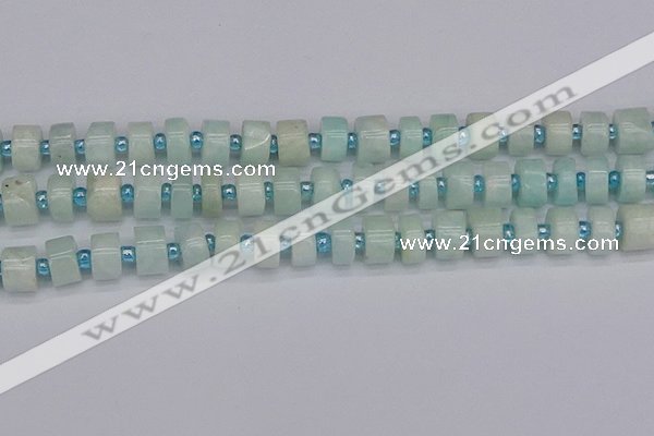 CRB532 15.5 inches 6*12mm tyre Chinese amazonite beads wholesale