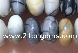 CRB5340 15.5 inches 5*8mm rondelle picasso jasper beads