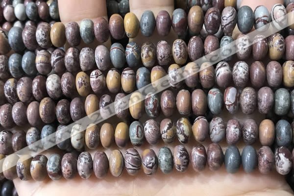 CRB5342 15.5 inches 5*8mm rondelle artistic jasper beads