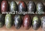 CRB5344 15.5 inches 5*8mm rondelle dragon blood jasper beads