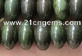 CRB5346 15.5 inches 5*8mm rondelle bronze green stone beads