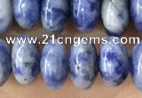 CRB5354 15.5 inches 5*8mm rondelle blue spot stone beads wholesale