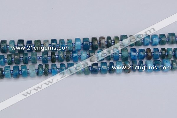 CRB537 15.5 inches 6*10mm tyre apatite gemstone beads wholesale