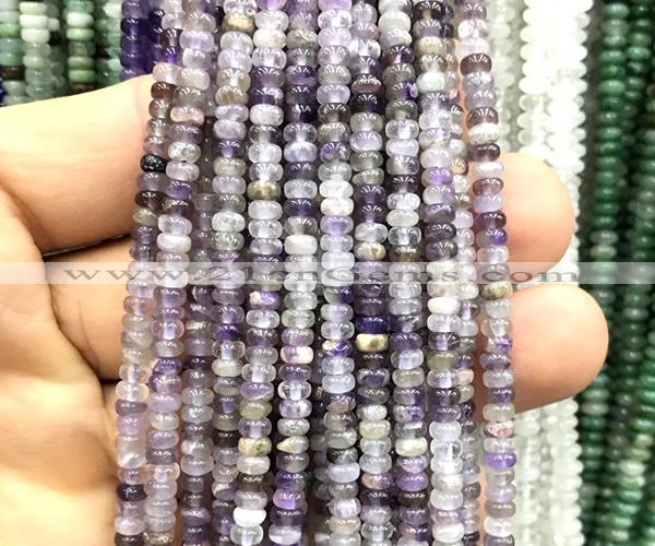CRB5403 15 inches 2.5*4mm rondelle dogtooth amethyst beads